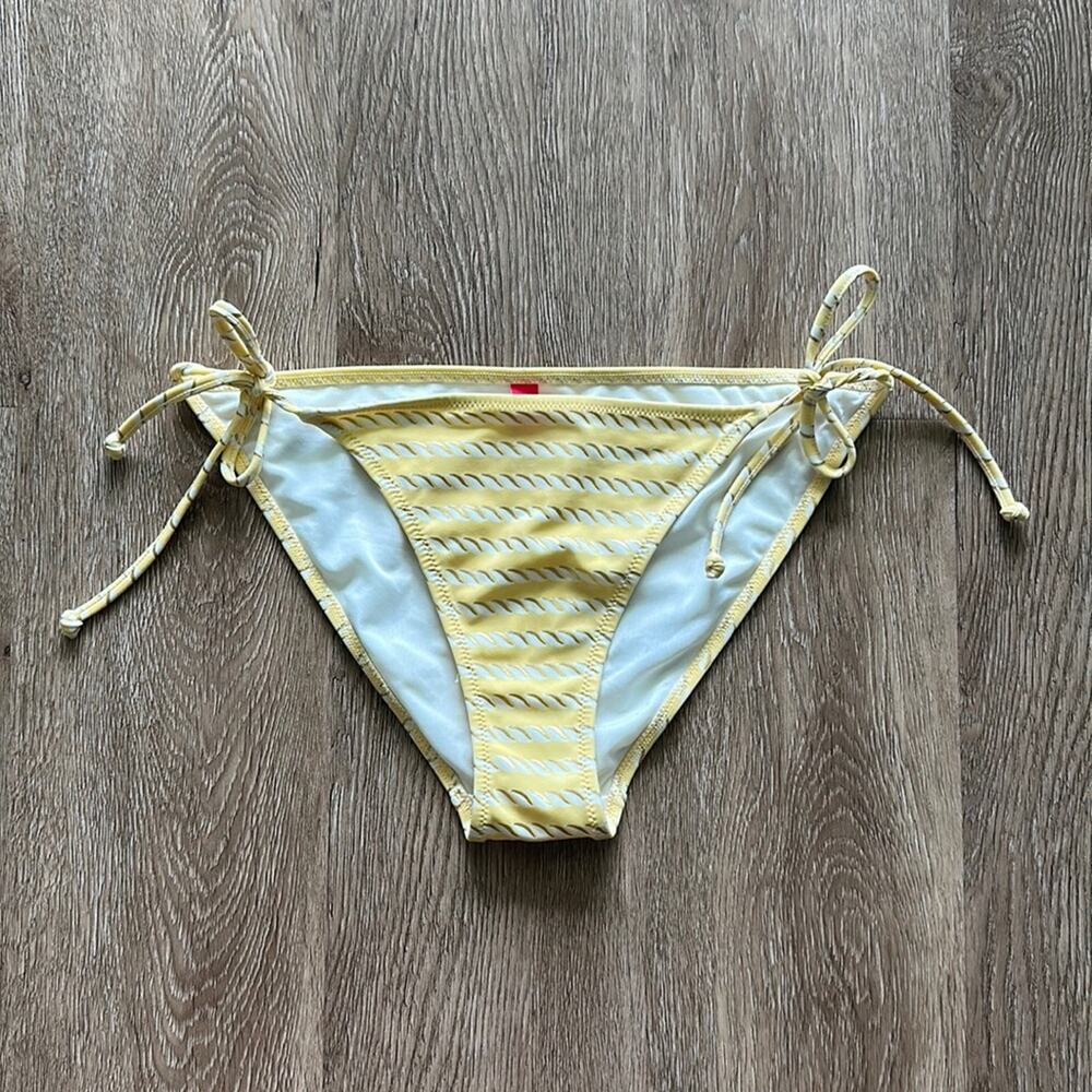 Victoria's Secret‎ Low Rise Side Tie Bikini Bottom Yellow Small